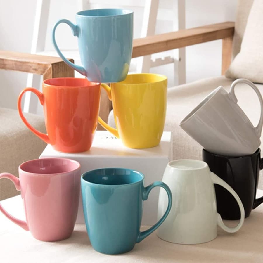 Canecas Porcelana Premium 230ml Xícaras Café Chá Design Elegante Luxo Moderna