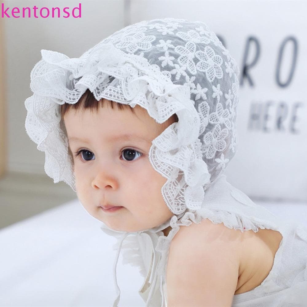 Chapéu De Renda Para Bebê KENTONSD , Com Babados Branca Flor Sol Bordado Respirável Princesa Menina