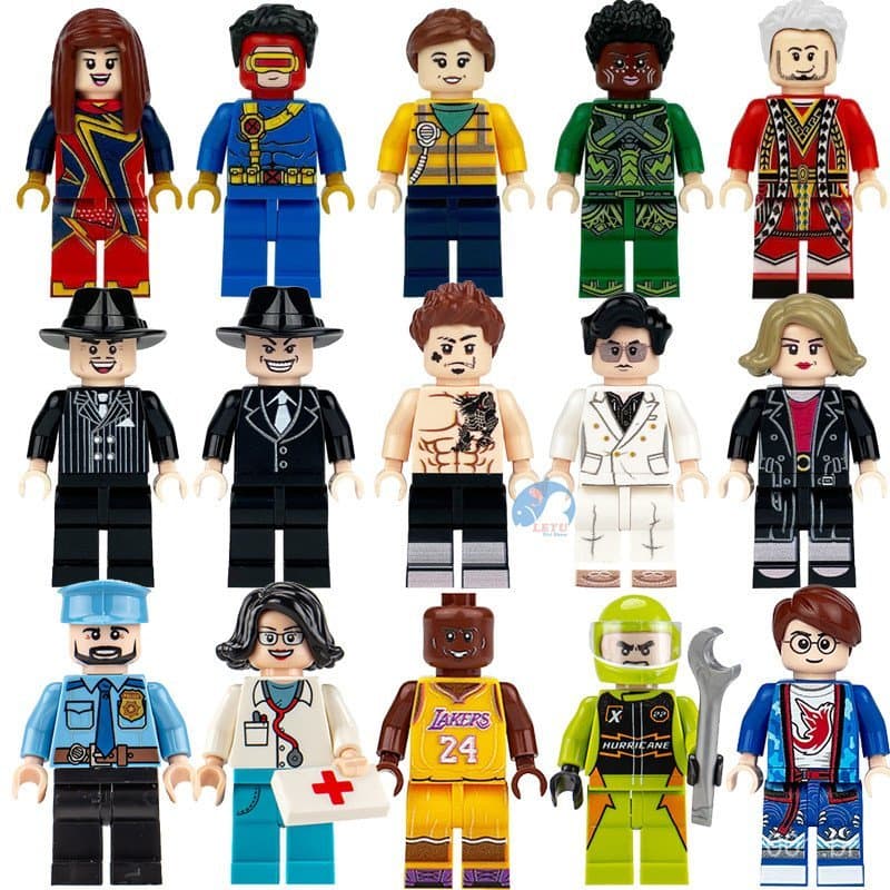100 Diferentes Ocupações de Cidade Conjunto de Blocos de Construção de Mini Bonecas Brinquedos de Aprendizagem para Cria