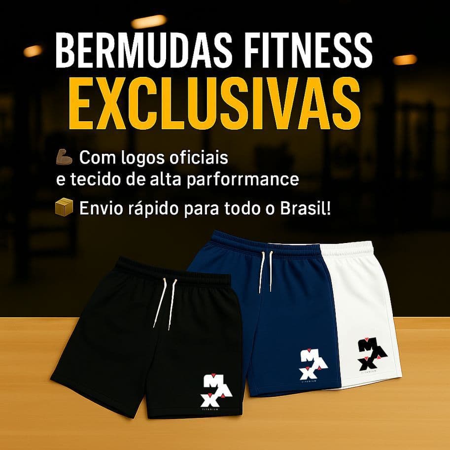 Kit 3 Bermudas Mauricinho Masculino MAX 02, Ideal Para Treino, Academia, Corrida, dia a dia, confortável