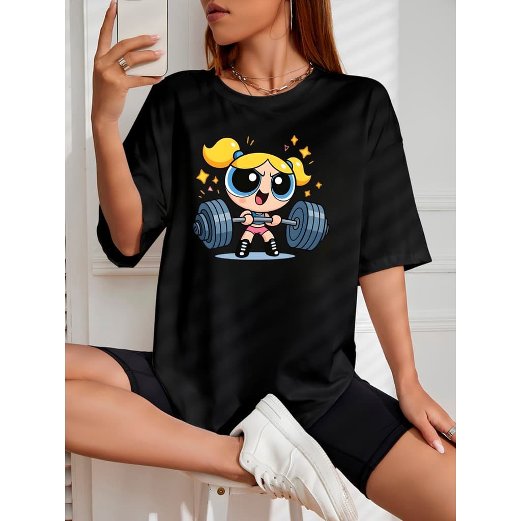 Camisa Feminina Lindinha Camiseta Super Poderosas 100% Algodão Premium Várias Cores