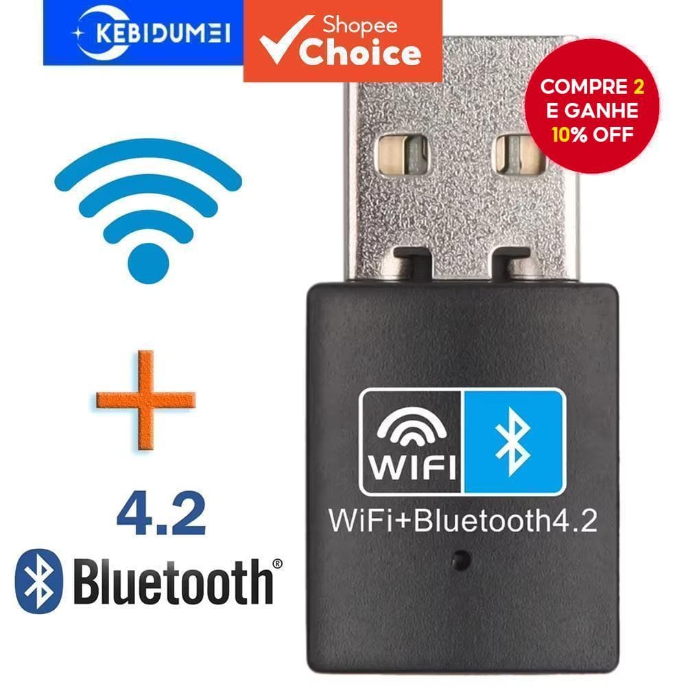 Adaptador Wi-Fi USB 150Mbps Bluetooth 4.2 Placa De Rede Sem Fio Dongle 2.4G Receptor Wlan Para PC Desktop Portátil