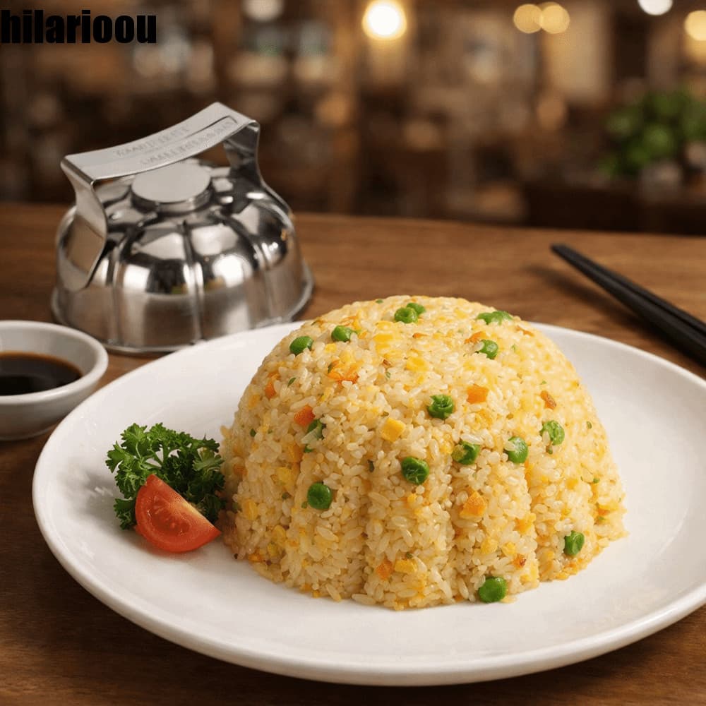 Molde De Prensa De Arroz Frito HILARIOOU , Antiaderente De Aço Inoxidável , Bola Em Forma De Flor