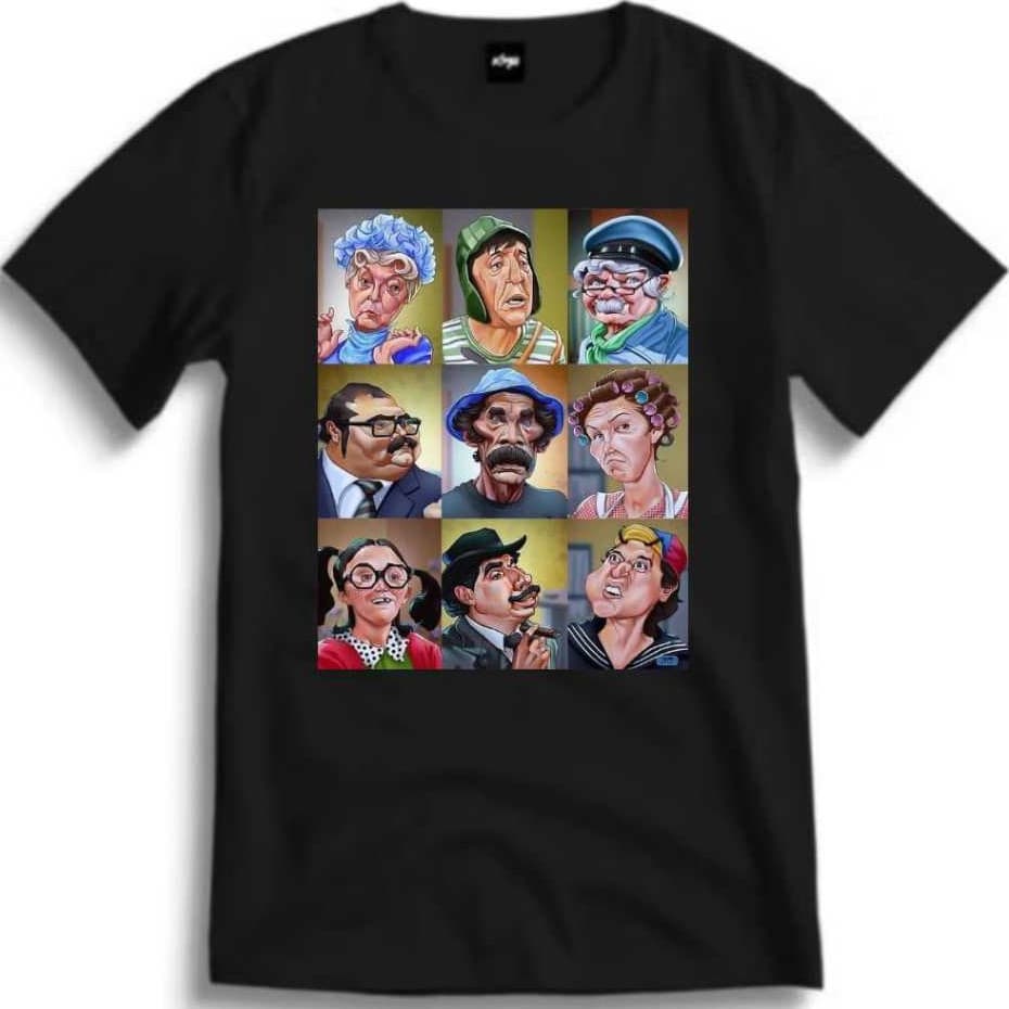 Camiseta Turma do Chaves Camisa Chapolin Varias Estampas Sublimada 100% Algodão