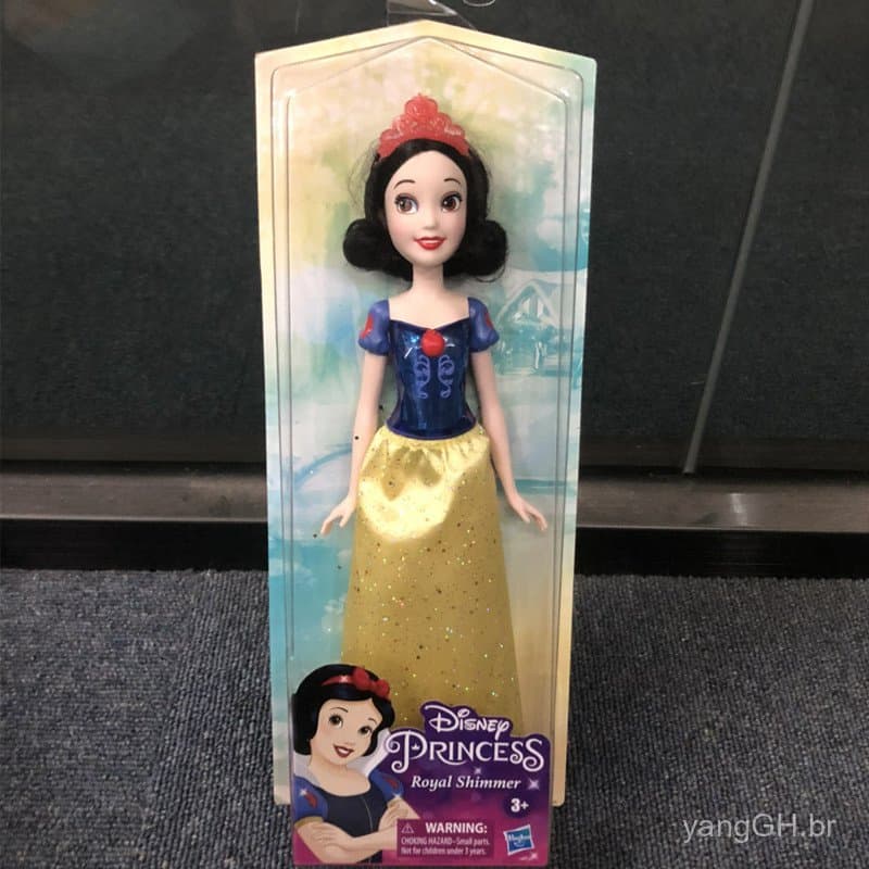 941 Boneca Disney Princesa Disney Brilho Real Branca de Neve, Boneca de Moda com Saia e Acessórios, Adequada para Crianç
