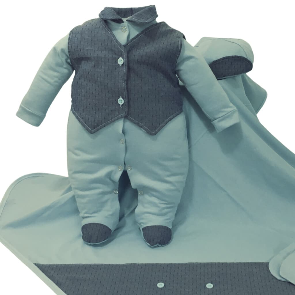 Kit Maternidade Leonard Macacão e Colete