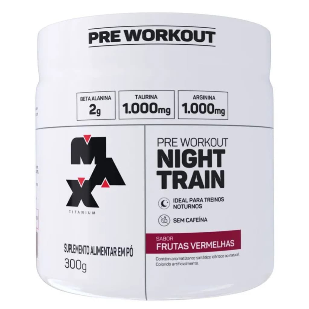 Night Train Pré Treino Sem Cafeína 300g - Max Titanium