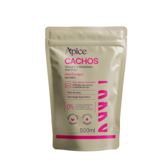 Refil Ativador e Modelador Anti-Frizz Cachos 500ml Apice