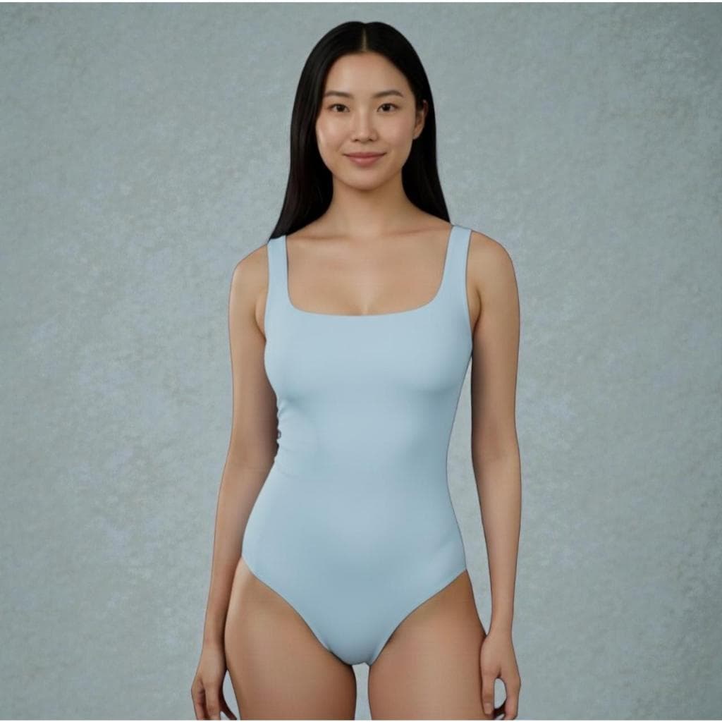 Blusa Body Decote Quadrado Alça Grossa Suplex