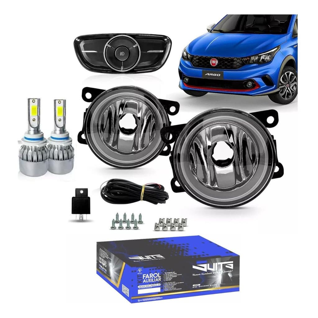 Kit Farol Milha Argo Cronos 2017 A 2023 Promoção Brindes