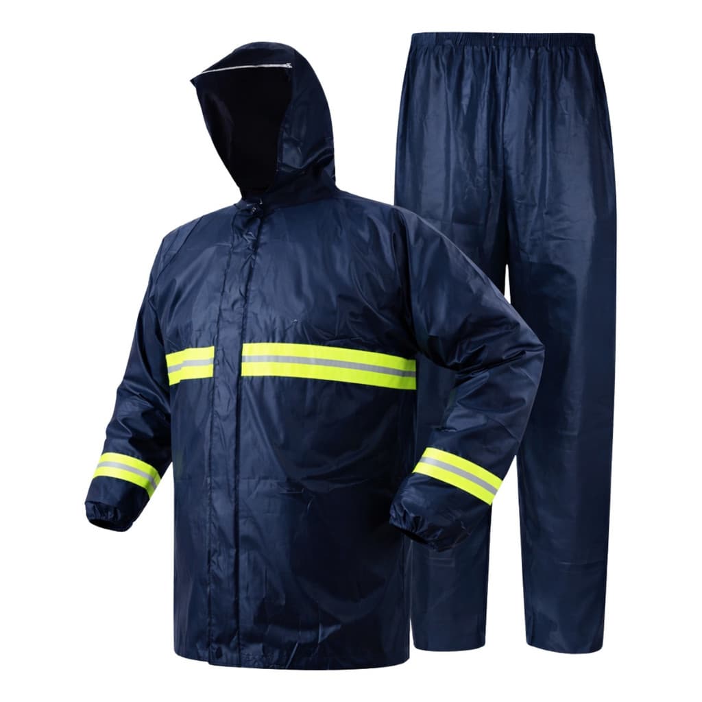 Roupa de Chuva Conjunto Com Capuz Motoqueiro Flanelinha Impermeável Jaqueta Calça