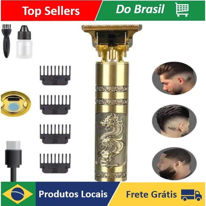 Maquininha Barbeador De Cabelos Clipper Eletrico Dragão- Neverdie Store