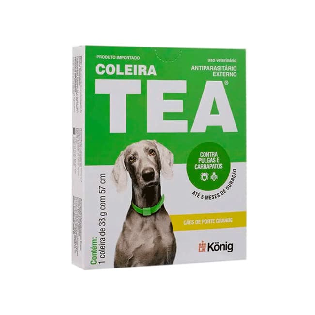 Coleira Tea 327 Antipulgas Cães 38gr 57cm Porte Grande - Konig