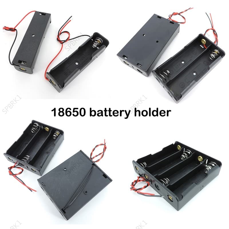 1/2/3/4 Slot way 18650 Caixa De Armazenamento De Bateria Caso DIY Baterias Clipe 3.7v 1 2 3 4 Porta Titular Recipiente D