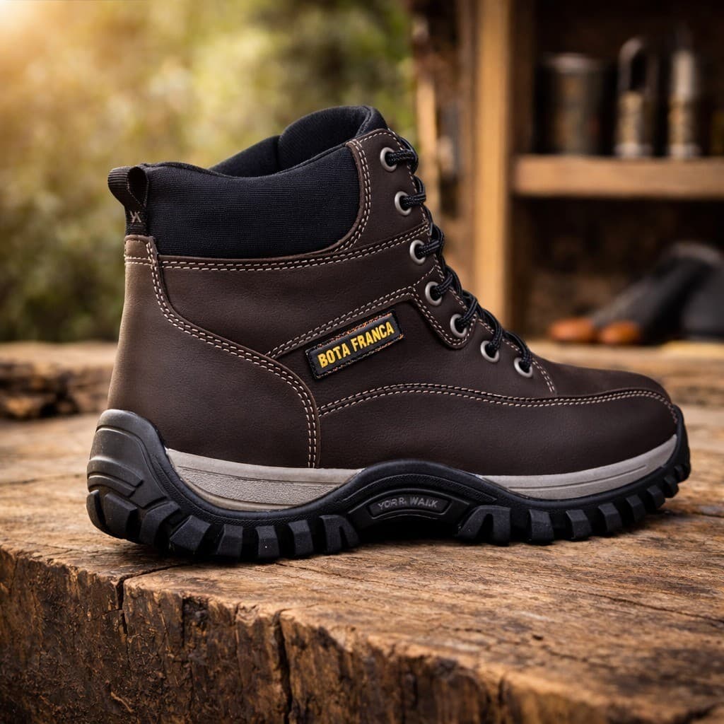 Botina Coturno Bota Masculina Reforçado Uso Diário Trabalho Conforto Estilo