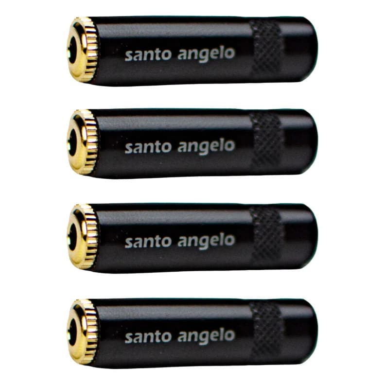 KIT 4X CONECTOR PLUG P2 FEMEA LINHA PRETO OURO SAS SANTO ANGELO