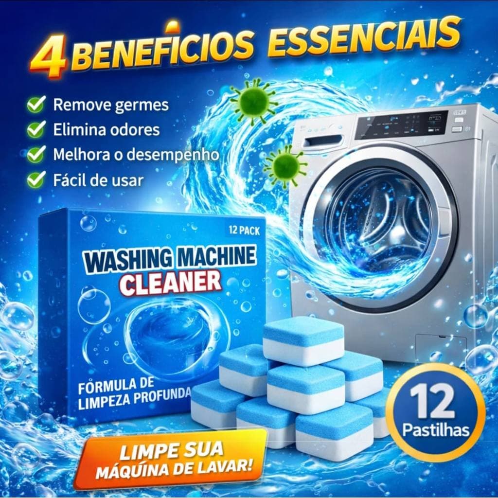 Kit 12 Limpadores Pastilha de Sabão para Máquina de Lavar ENVIO IMEDIATO