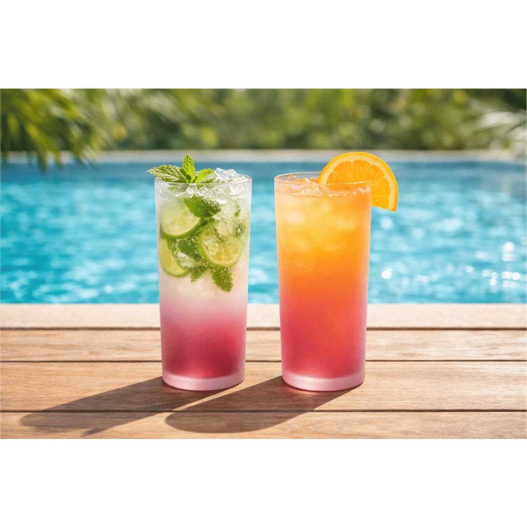 Kit 24 Copos Long Drink 340ml Degradê - Linha premium Festas e Eventos
