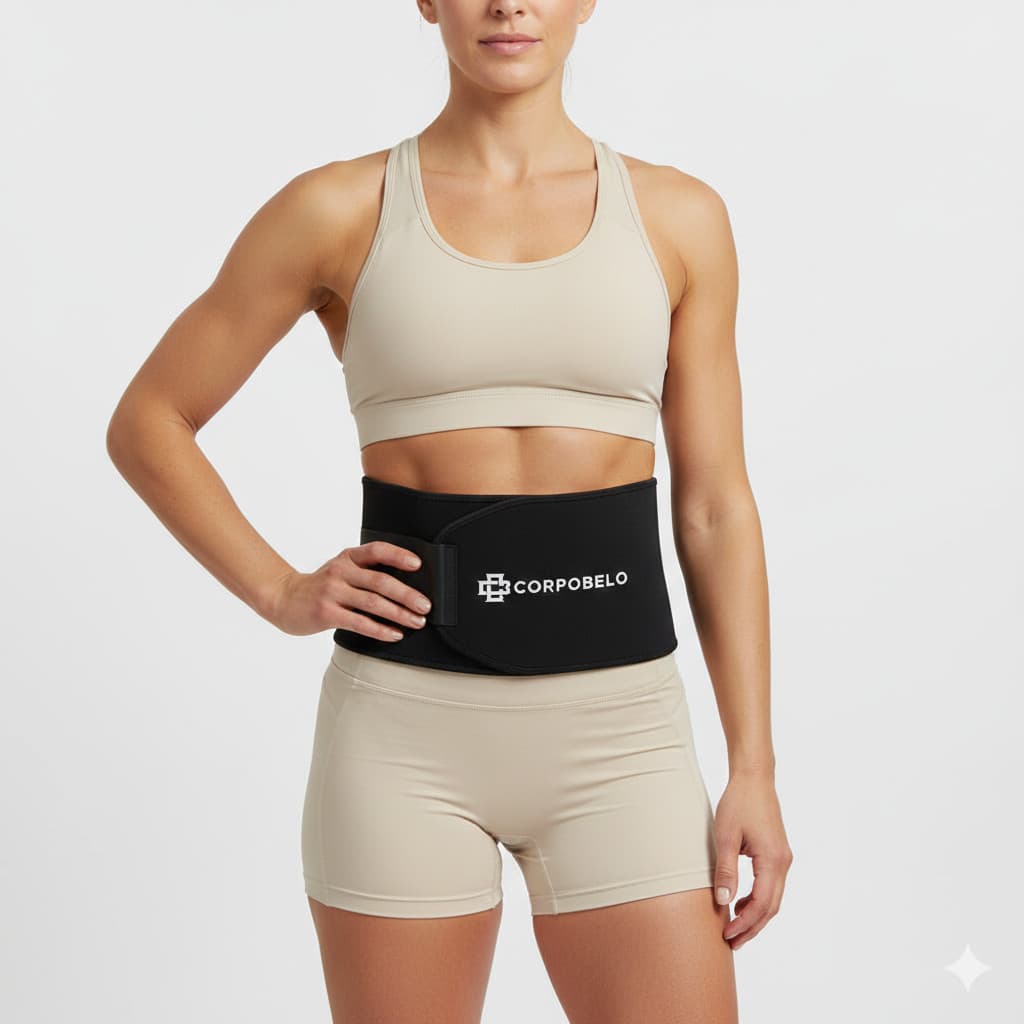 Cinta Térmica Abdominal Esportiva em Neoprene – Retenção de Calor e Compressão para Treino