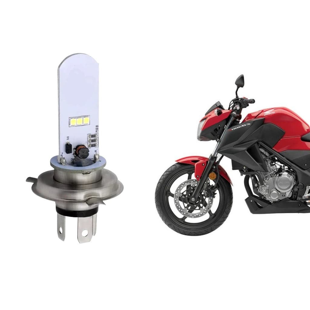 Lâmpada Farol Super Led Moto Honda CB300 H4 6500K