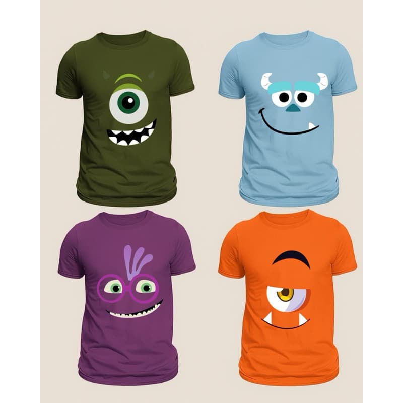 Camiseta Monstros S.A Mike ou Sullivan ou Boo ou Boggs| Algodão Unissex - Infantil, Adulto