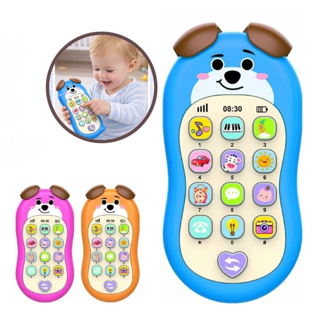 Brinquedo Som Luzes educativo celular infantil Dog bebê menina Sonoros