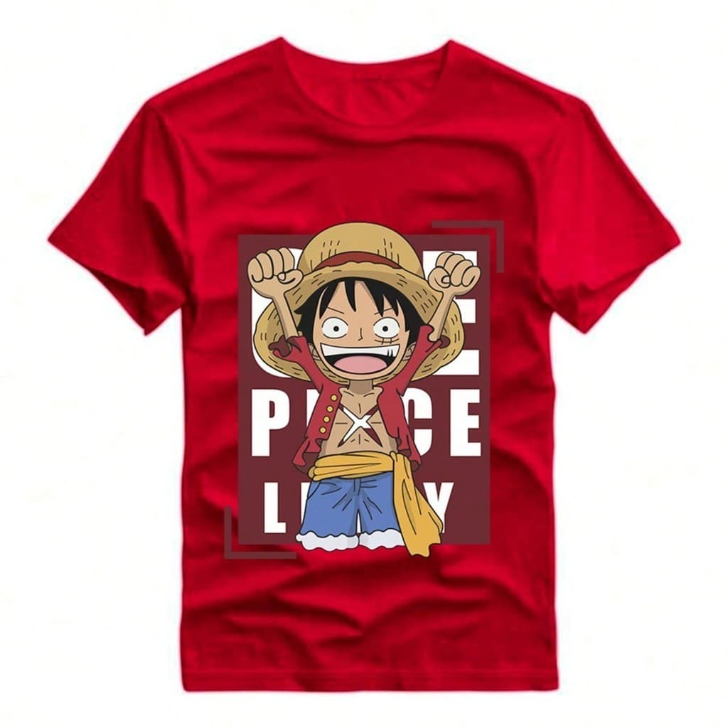 Camiseta estampada One Piece Total , camiseta casual de manga curta verão promoção Infantil Adulto