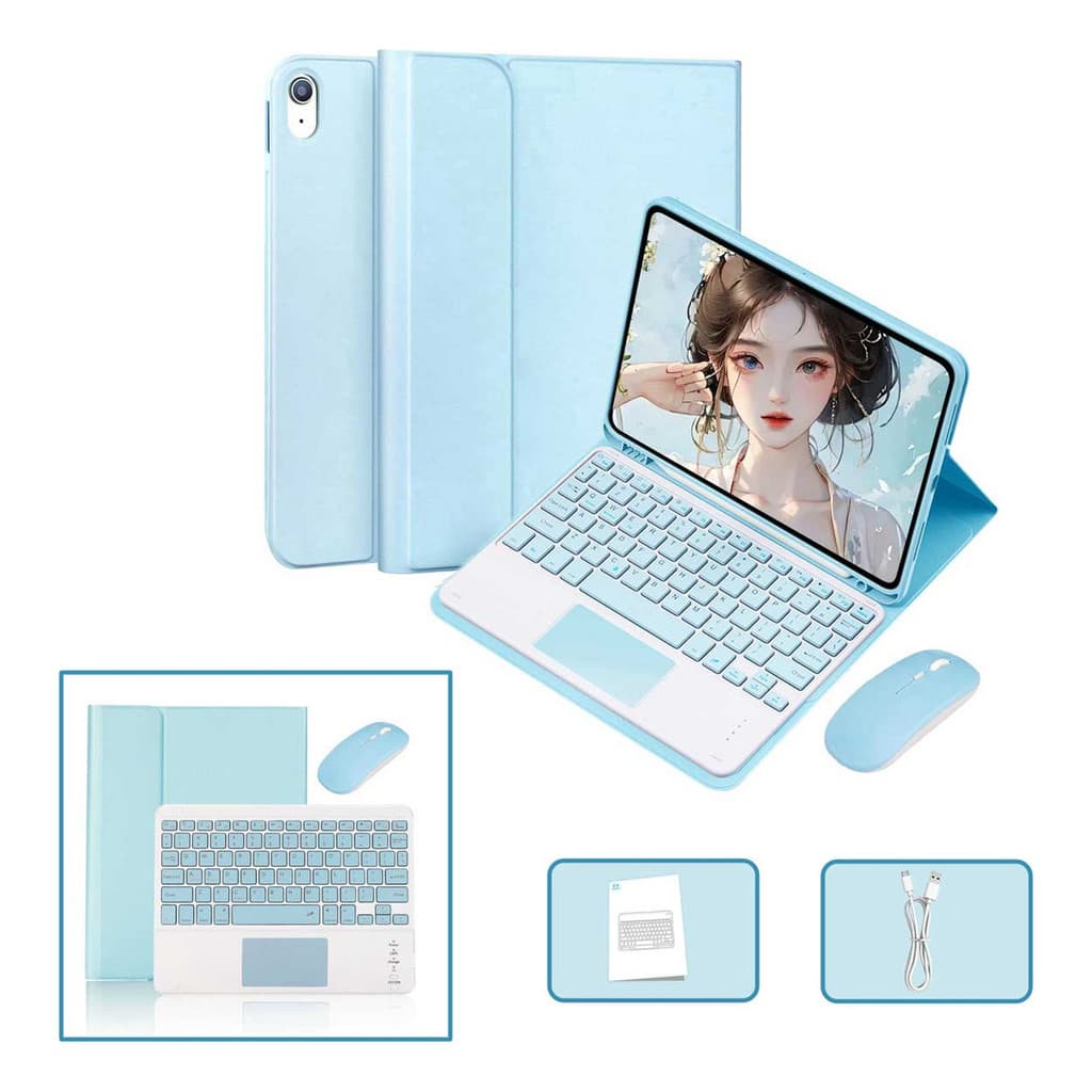 Capa Teclado Touch e Mouse para Samsung Tab A7 A8 A11 A11+ S6 Lite S7 S7+ S7FE S8 S8+ S8 Ultra A9 A9+ S9 Ultra S9+ S9