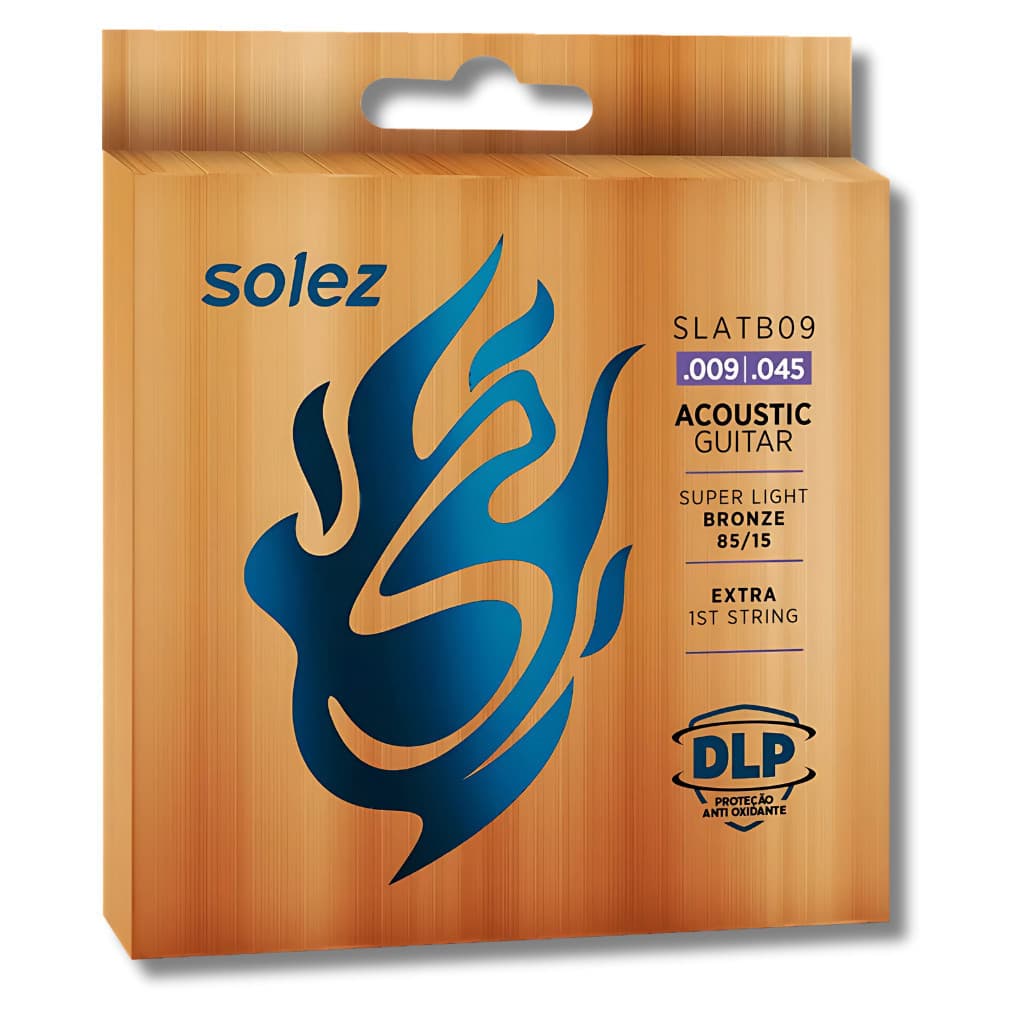 Encordoamento Para Violão Aço Solez Slatb009 + 1 Corda Extra