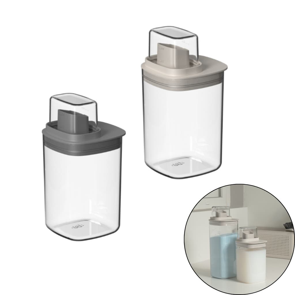 Dispenser Organizador Lavanderia Quadrado amaciante sabão em pó 1L OU