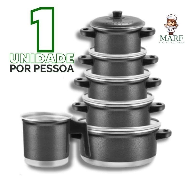 Jogo de Panelas - Kit com 9 Peças Alumínio Reforçado com Utensílios e Caneção de Bônus Mais Sofisticação e Eficiência