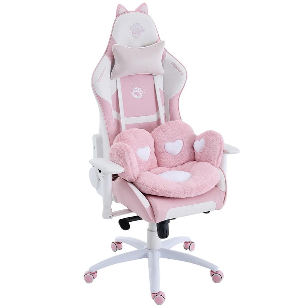Cadeira Gamer Ninja MewMew Pro Edition, Reclinável, 2D, Rosa e Branco, GN-CH-MPR2DPWL