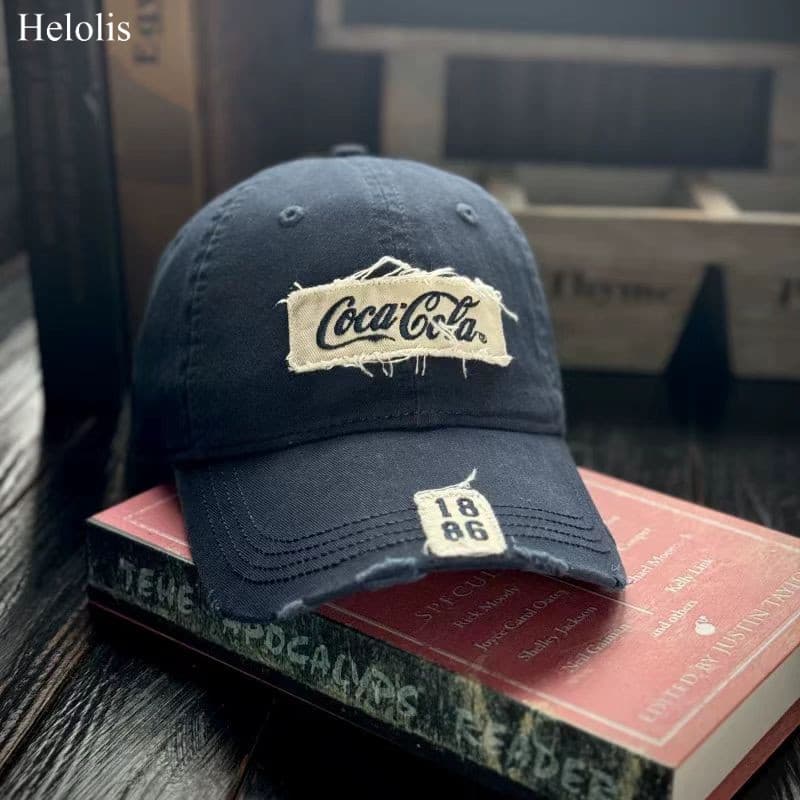 Helolis Boné de beisebol com letras bordadas de alta qualidade, masculino, feminino, casais, boné Fashion