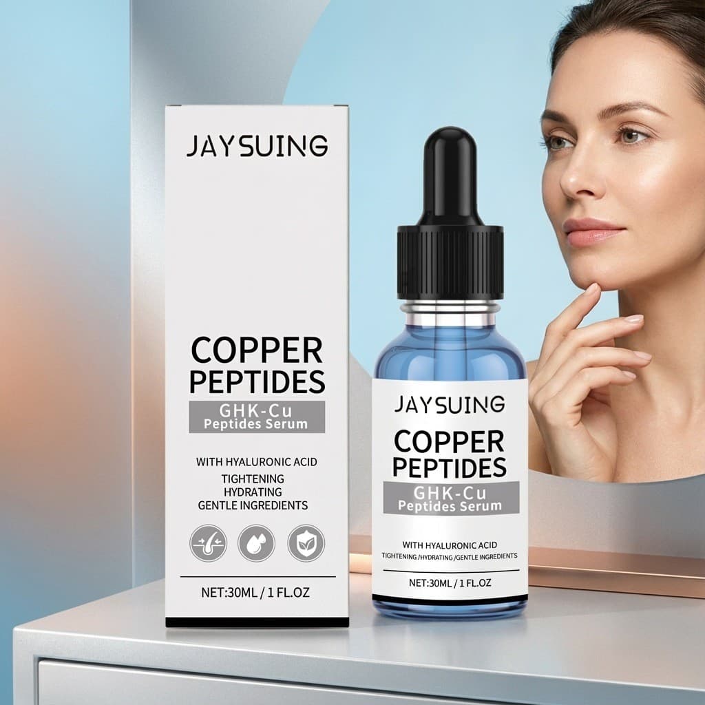 Soro Premium de Cobre Peptídico 30ml com Ácido Hialurônico e Extrato de Gentiana para 48 horas de Hidratação, Retenção