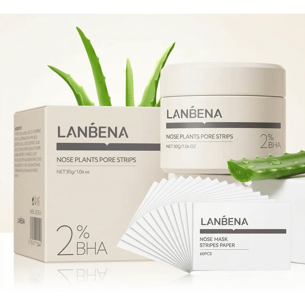 Máscara Creme Removedor Cravos Lanbena 30g + 60 Fitas