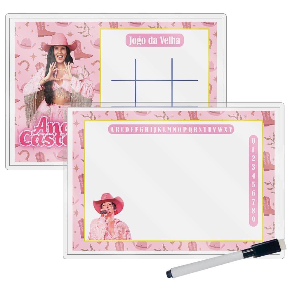 Kit 25 Lousa Magica Lembrancinhas Para Aniversario Envio imediato No Tema Ana Castela