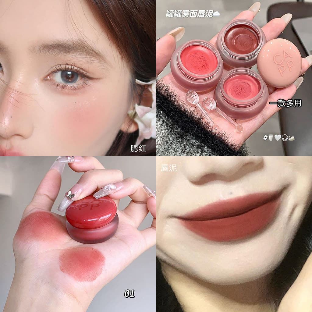 Ferramenta de clareamento labial profundo Encontre!Batom branqueador de argila labial enlatado fosco fosco esmalte labia