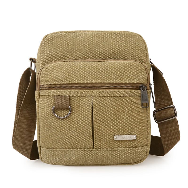 Novo saco de lona dos homens bolsa de ombro versão coreana na moda Casual lona saco de negócios ao ar livre mochila saco