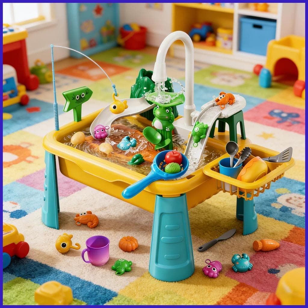 Mesa De Água Infantil Com Peixe Interativo Destacável Engraçado Mesas Para Crianças Ao Ar Livre Escola Em Casa coelmy