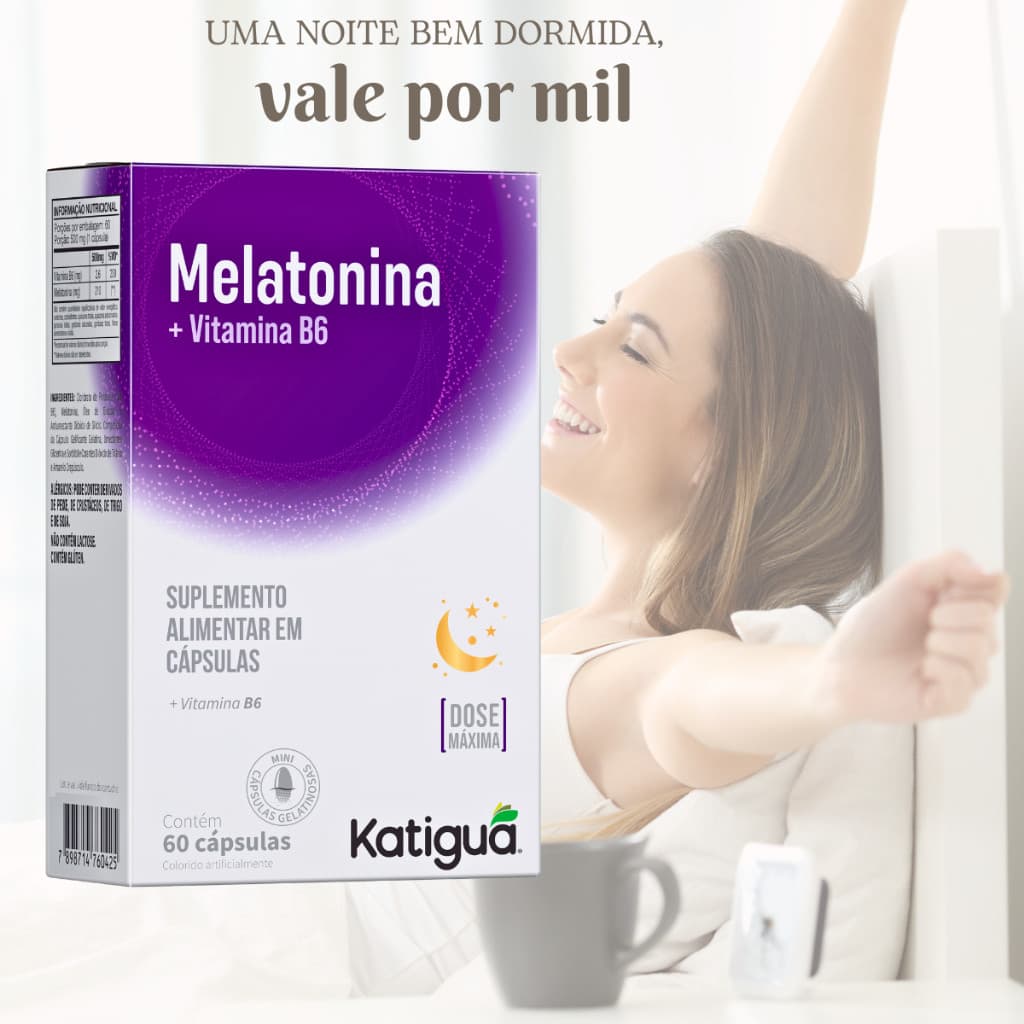 Melatonina 60 unidades Dormir Capsulas vitamina B6 Dose Máxima