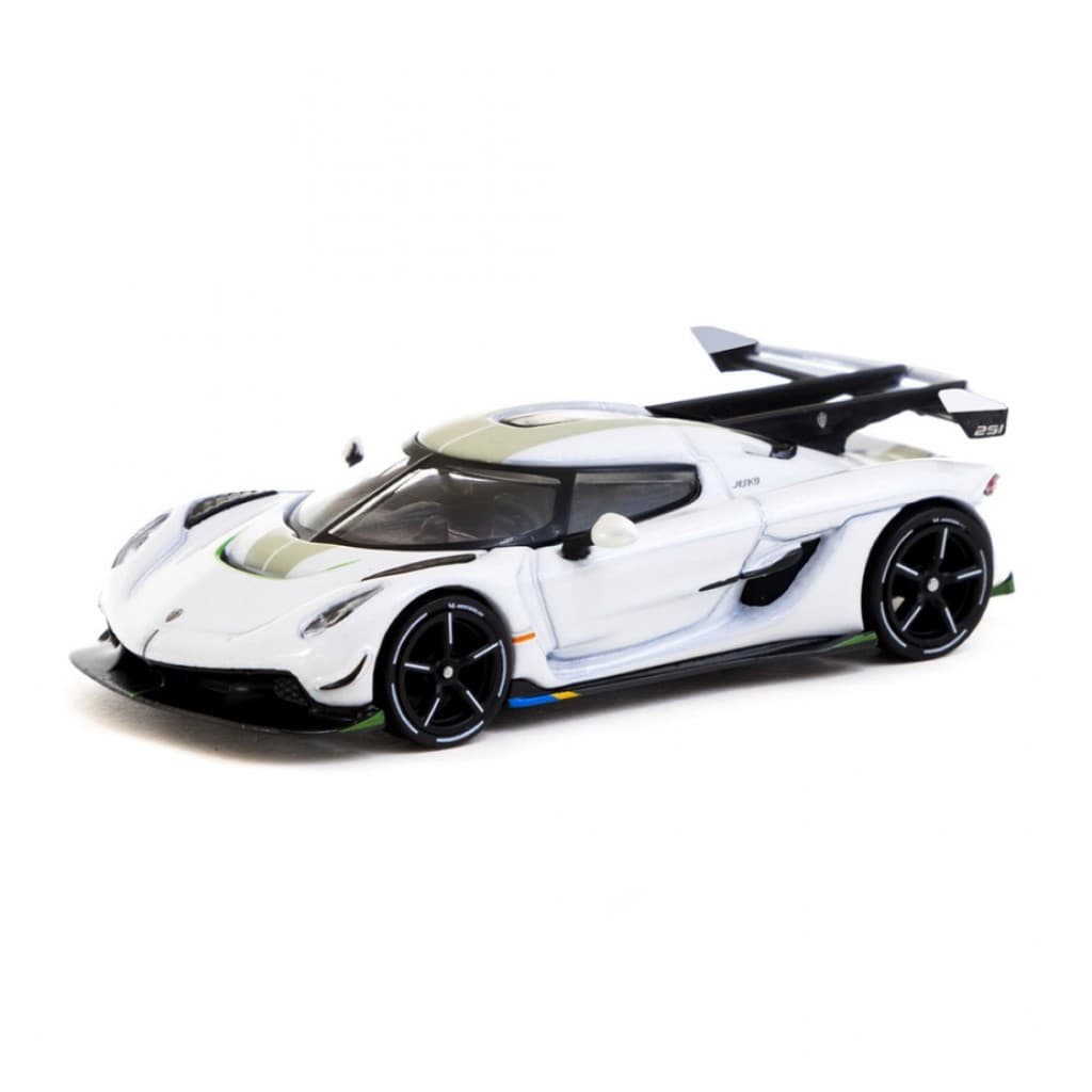 Tarmac Works T64G-TL052-WH 1/64 Koenigseg Jesko Attack White Lamley Edição Especial Com Conjunto Combinado De Cartas Col