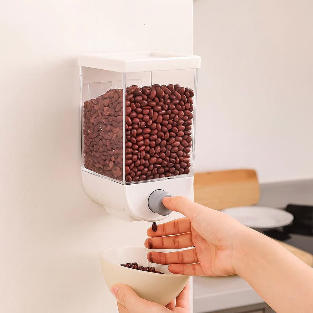 Dispenser Grãos Suspenso Arroz Feijão Ração Café Farinha Organizador Caimento Dosador