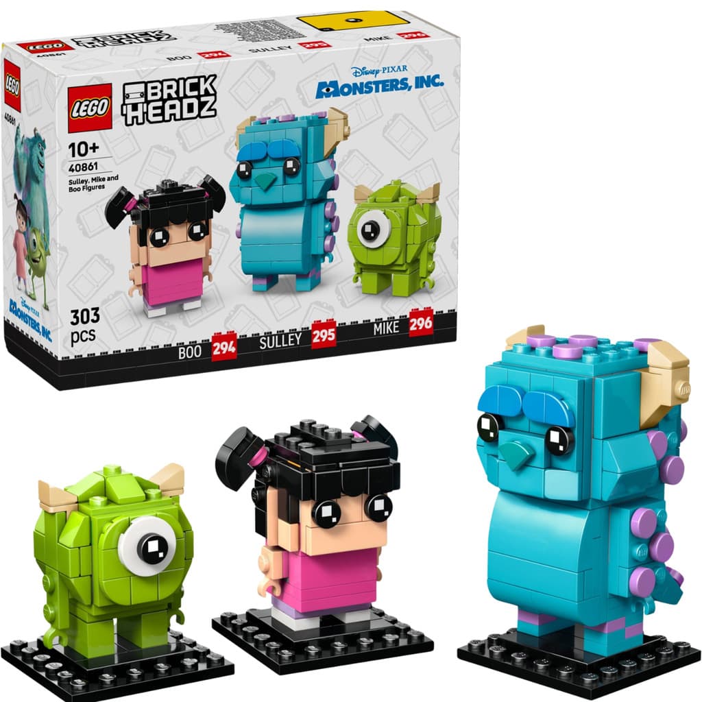 Lego Figuras de Sulley, Mike e Boo Monstros S.A 40861 303 Pç