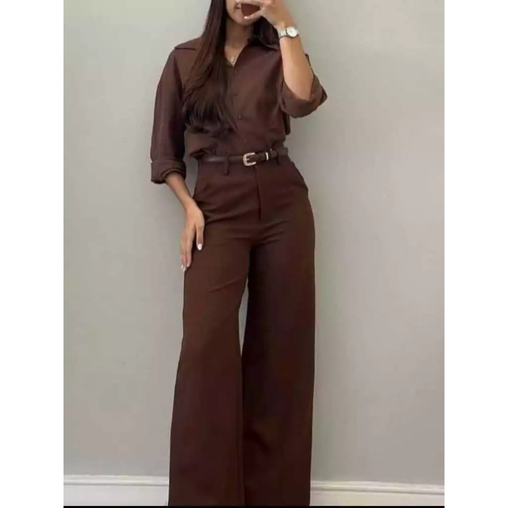 Calça Pantalona Alfaiataria Cintura Alta Elegante e Tendência