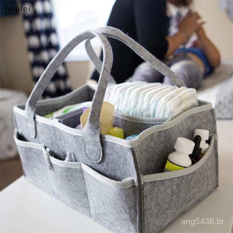 Organizador de Bolsa de Fraldas para Bebês Adequado para Cesto de Berçário Durável