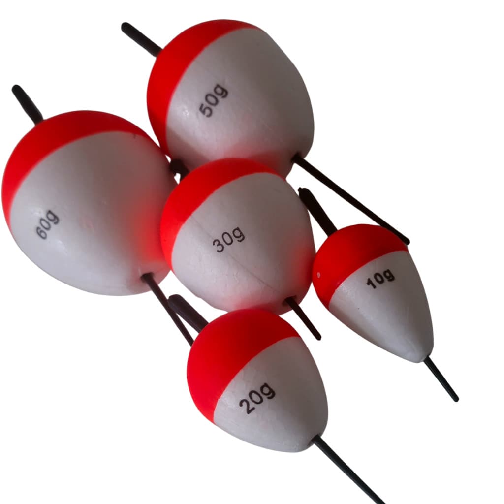 Boia Flutuador - Slip Bobber - Boia Pesca - Boia de Pesca Vermelha e Branca - Fishing Float