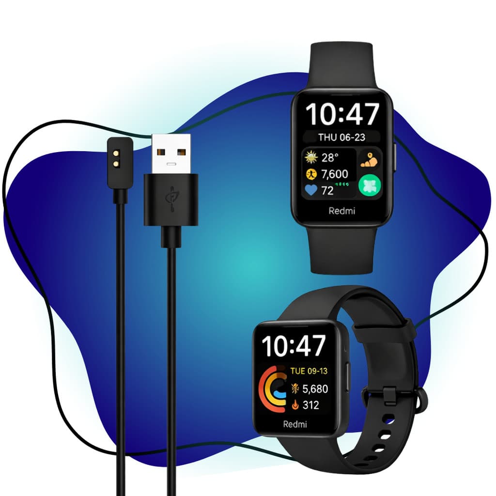 Carregador Para Smartwatch Xiaomi Redmi Watch 2 Lite 2 Cabo USB Preto