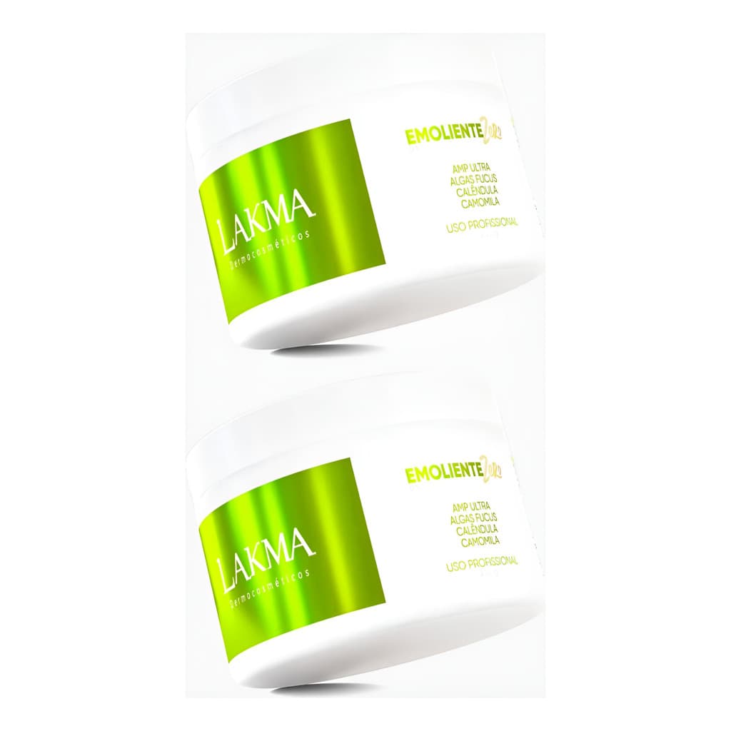 KIT 2 CREME EMOLIENTE SEM TRIETA LAKMA 250G PROFISSIONAL