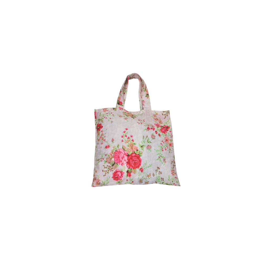 Bolsa em Tecido Floral Rosa Multiuso ( 45296 )