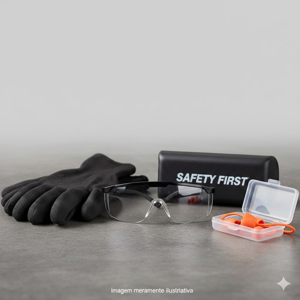 KIT DE EQUIPAMENTO DE PROTEÇÃO- C/ LUVA, ÓCULOS E PLUG (EPI´s)